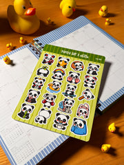 Panda Sticker Seti – 20 Adet Bullet Journal & Scrapbook Dekoratif Kawaii Panda Etiket