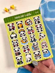 2’li Hayvan Sticker Seti – 40 Adet Panda ve Kırmızı Panda Sticker Bullet Journal & Scrapbook