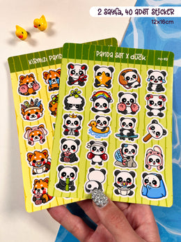 2’li Hayvan Sticker Seti – 40 Adet Panda ve Kırmızı Panda Sticker Bullet Journal & Scrapbook