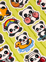 Panda Sticker Seti – 20 Adet Bullet Journal & Scrapbook Dekoratif Kawaii Panda Etiket