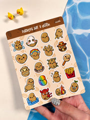 2’li Sebze Sticker Seti – 40 Adet Domates ve Patates Sticker Bullet Journal & Scrapbook