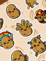 2’li Sebze Sticker Seti – 40 Adet Domates ve Patates Sticker Bullet Journal & Scrapbook