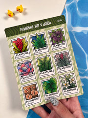 Plantone Bitki Sticker Seti – 2 Sayfa 18 Adet Bullet Journal & Scrapbook Dekoratif Bitki Etiket