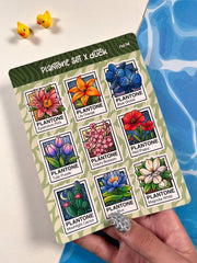 Plantone Bitki Sticker Seti – 2 Sayfa 18 Adet Bullet Journal & Scrapbook Dekoratif Bitki Etiket