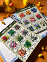 Plantone Bitki Sticker Seti – 2 Sayfa 18 Adet Bullet Journal & Scrapbook Dekoratif Bitki Etiket