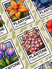 Plantone Bitki Sticker Seti – 2 Sayfa 18 Adet Bullet Journal & Scrapbook Dekoratif Bitki Etiket