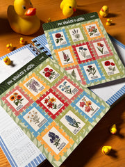 Pul Bitkiler Sticker Seti – 2 Sayfa 18 Adet Bullet Journal & Scrapbook Dekoratif Bitki Etiket