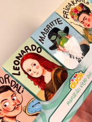 4’lü Ünlü Ressamlar Mıknatıslı Kitap Ayracı Seti 2 – Famous Artists Magnetic Bookmark (Salvador Dalí, Leonardo da Vinci, René Magritte, Frida Kahlo)