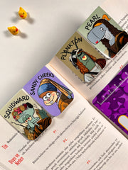 4’lü Süngerbob Sanatçı Mıknatıslı Kitap Ayracı Seti 2 – Cartoon Artist Parody Magnetic Bookmark