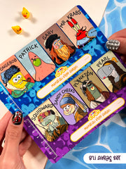 8’li Süngerbob Sanatçı Mıknatıslı Kitap Ayracı Seti – Cartoon Artist Parody Magnetic Bookmark