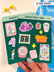 Terazi Burcu Sticker – 20 Adet Libra Burç Sticker Bullet Journal & Scrapbook