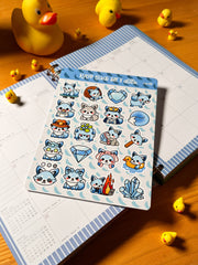 Tilki Sticker Seti – 20 Adet Bullet Journal & Scrapbook Dekoratif Kawaii Tilki Etiket