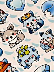 4’lü Tilki Sticker Seti – 80 Adet Tilki & Kitsune & Sakura Tilki & Kutup Tilkisi Sticker Bullet Journal & Scrapbook