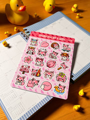 Tilki Sticker Seti – 20 Adet Bullet Journal & Scrapbook Dekoratif Kawaii Tilki Etiket
