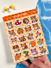 4’lü Tilki Sticker Seti – 80 Adet Tilki & Kitsune & Sakura Tilki & Kutup Tilkisi Sticker Bullet Journal & Scrapbook