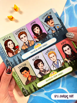 8’li Alacakaranlık Mıknatıslı Kitap Ayracı Seti – Twilight Saga Magnetic Bookmark