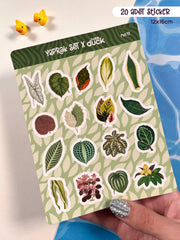Yaprak Sticker Seti – 20 Adet Bullet Journal & Scrapbook Dekoratif Yaprak Etiket