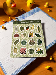 Yaprak Sticker Seti – 20 Adet Bullet Journal & Scrapbook Dekoratif Yaprak Etiket