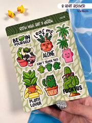 Bitki Yazı Sticker Seti – 8 Adet Bullet Journal & Scrapbook Dekoratif Bitki Yazı Etiket