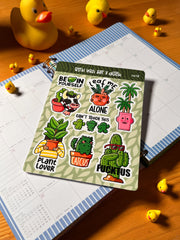 Bitki Yazı Sticker Seti – 8 Adet Bullet Journal & Scrapbook Dekoratif Bitki Yazı Etiket
