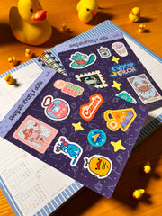 Yengeç Burcu Sticker – 20 Adet Cancer Burç Sticker Bullet Journal & Scrapbook